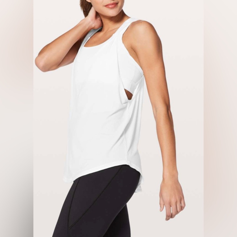 LULULEMON ready & go tank white size 4 support tank & strappy back bra duo - Picture 3 of 10